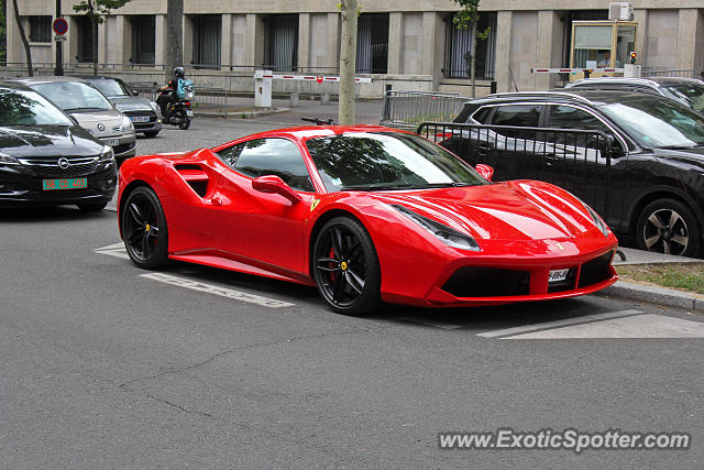 Ferrari 488 GTB spotted in Paris, France