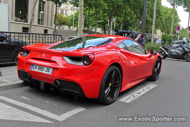 Ferrari 488 GTB spotted in Paris, France