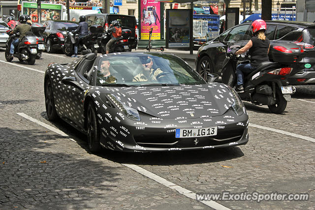 Ferrari 458 Italia spotted in Paris, France