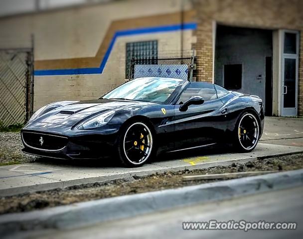 Ferrari California spotted in Detroit, Michigan