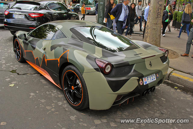 Ferrari 458 Italia spotted in Paris, France