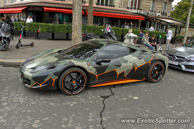 Ferrari 458 Italia spotted in Paris, France