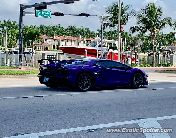 Lamborghini Aventador spotted in Miami, Florida