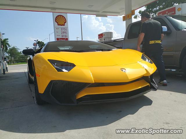 Lamborghini Aventador spotted in Miami, Florida