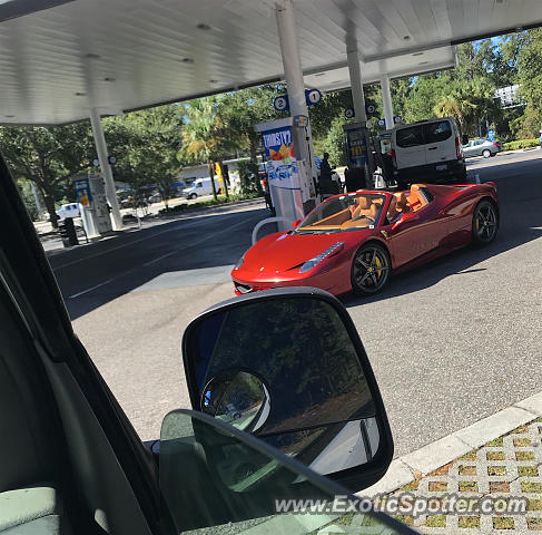 Ferrari 458 Italia spotted in Hilton Head, South Carolina