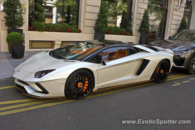 Lamborghini Aventador spotted in Paris, France