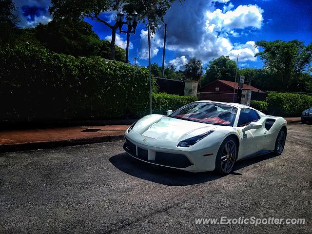 Ferrari 488 GTB spotted in Coral Gables, Florida