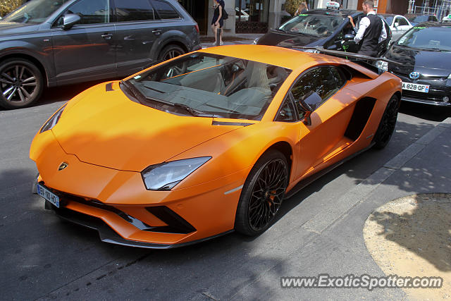 Lamborghini Aventador spotted in Paris, France