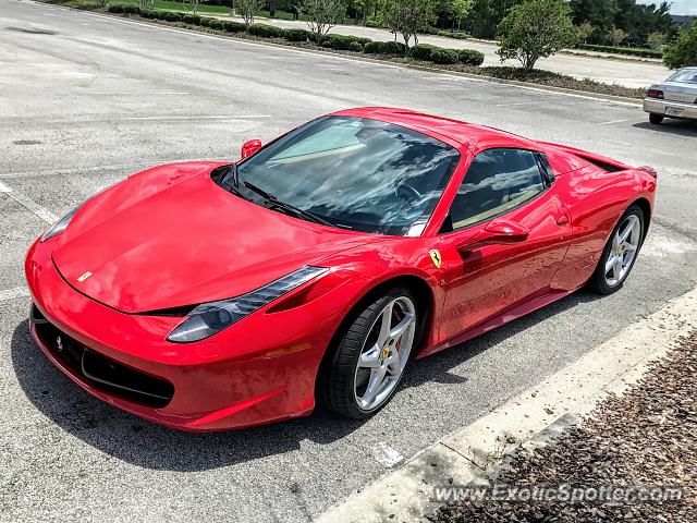 Ferrari 458 Italia spotted in Jacksonville, Florida