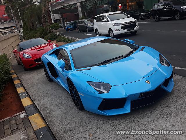 Lamborghini Aventador spotted in Jakarta, Indonesia