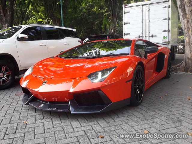 Lamborghini Aventador spotted in Jakarta, Indonesia