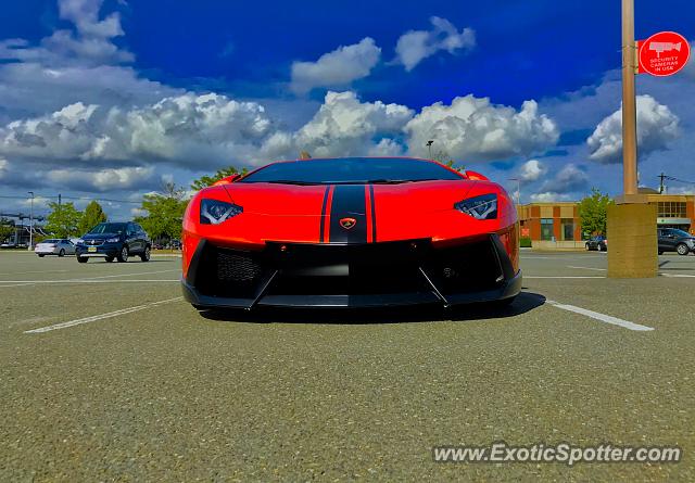 Lamborghini Aventador spotted in Clark, New Jersey