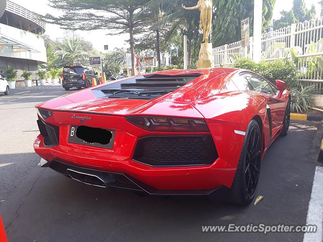 Lamborghini Aventador spotted in Jakarta, Indonesia