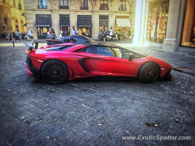 Lamborghini Aventador spotted in Rome, Italy