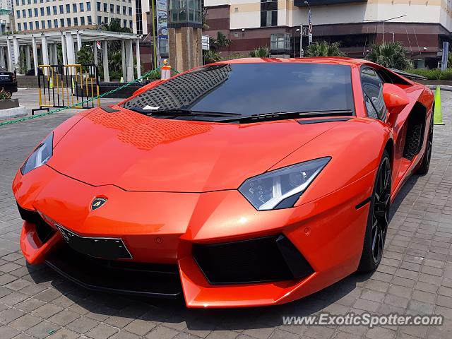 Lamborghini Aventador spotted in Jakarta, Indonesia