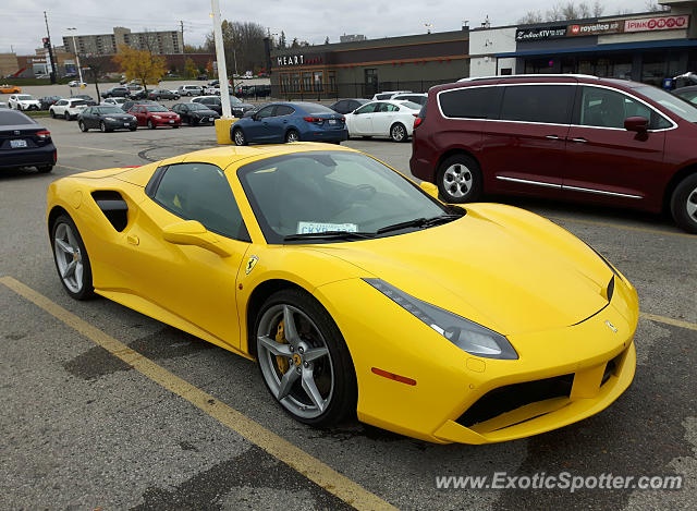 Ferrari 488 GTB spotted in London, Canada