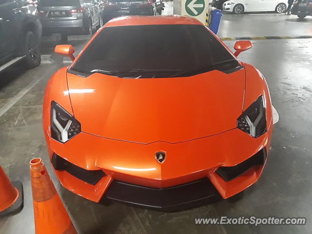 Lamborghini Aventador spotted in Jakarta, Indonesia