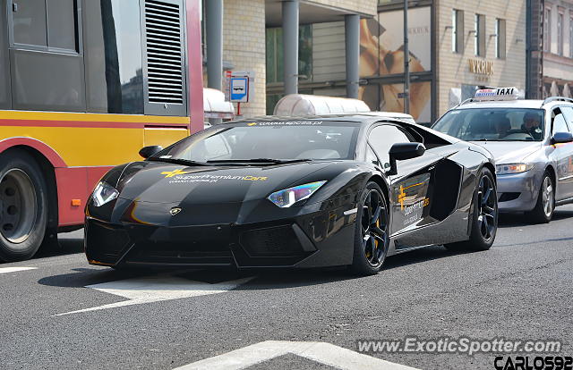 Lamborghini Aventador spotted in Warsaw, Poland