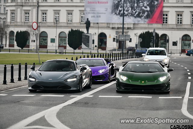 Lamborghini Aventador spotted in Warsaw, Poland