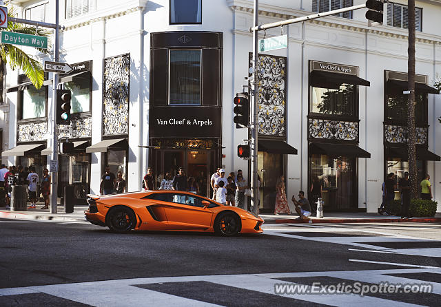 Lamborghini Aventador spotted in Beverly Hills, California