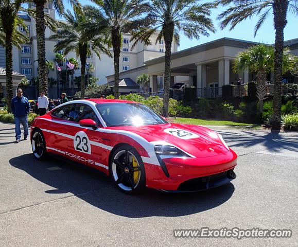 Porsche Taycan (Turbo S only) spotted in Amelia Island, Florida