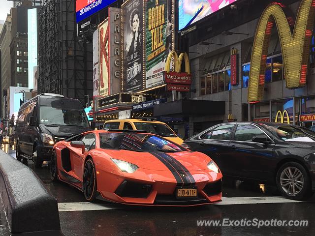 Lamborghini Aventador spotted in New York, New York