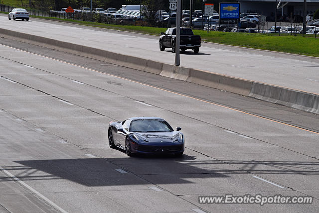 Ferrari 458 Italia spotted in Wayzata, Minnesota