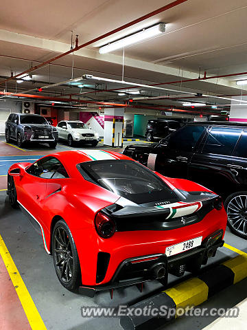 Ferrari 488 GTB spotted in Dubai, United Arab Emirates