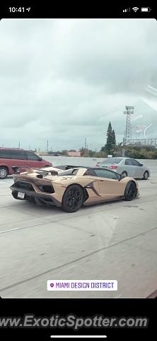 Lamborghini Aventador spotted in Miami, Florida