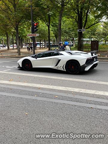 Lamborghini Aventador spotted in PARIS, France