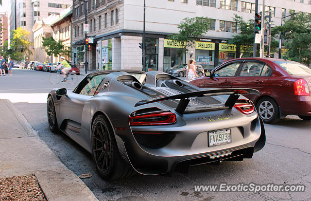 Porsche 918 Spyder spotted in Montreal, Canada