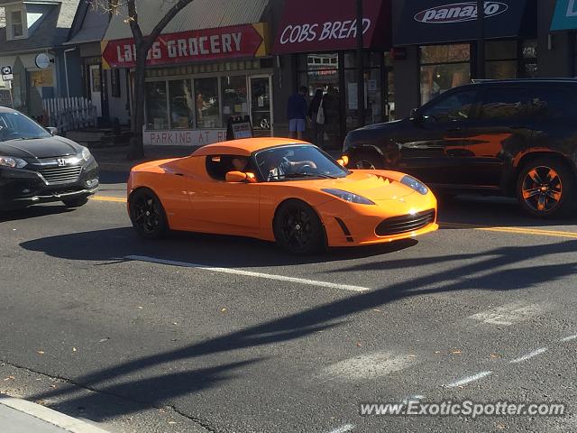 Tesla Roadster spotted in Calgary, Canada