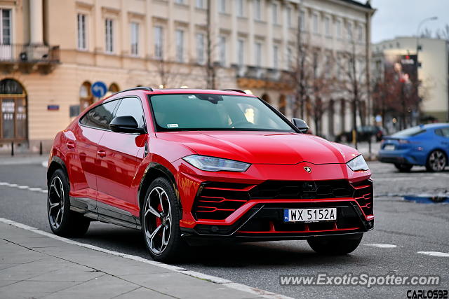 Lamborghini Urus spotted in Warsaw, Poland