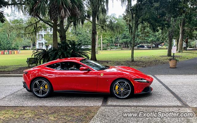 Ferrari Roma spotted in Amelia Island, Florida