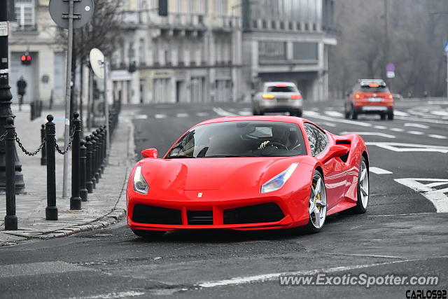 Ferrari 488 GTB spotted in Warsaw, Poland