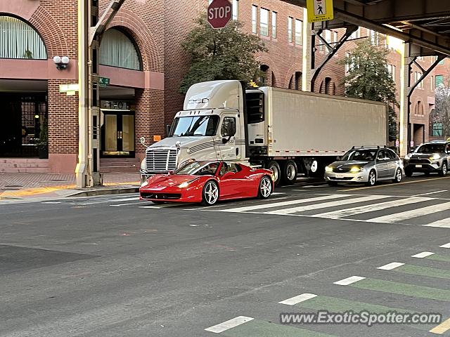 Ferrari 458 Italia spotted in Washington DC, United States