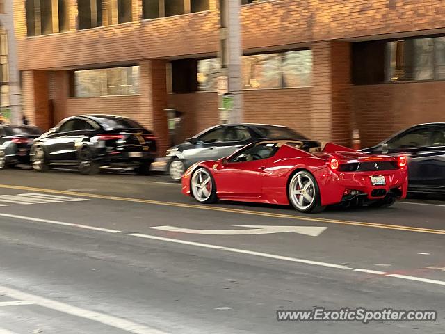 Ferrari 458 Italia spotted in Washington DC, United States