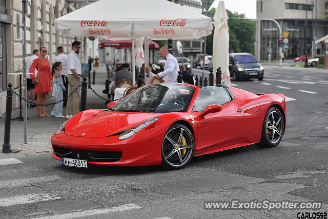 Ferrari 458 Italia spotted in Warsaw, Poland