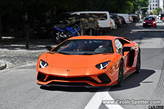 Lamborghini Aventador spotted in Warsaw, Poland