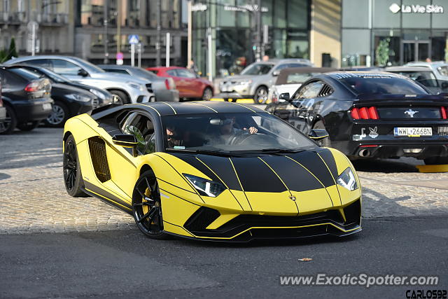 Lamborghini Aventador spotted in Warsaw, Poland