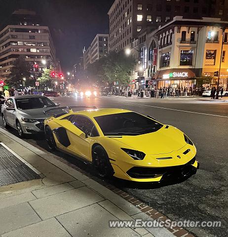 Lamborghini Aventador spotted in Washington DC, United States