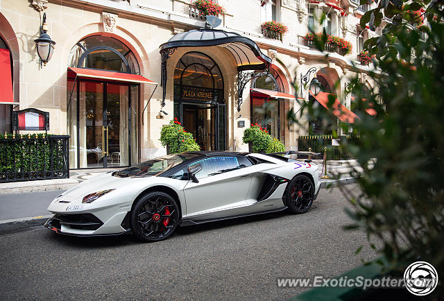 Lamborghini Aventador spotted in Paris, France