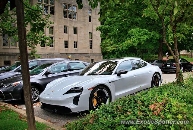 Porsche Taycan (Turbo S only) spotted in Bloomington, Indiana
