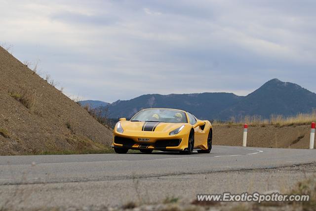 Ferrari 488 GTB spotted in Buech, France