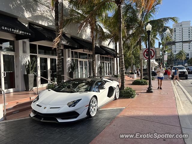 Lamborghini Aventador spotted in South Beach, Florida