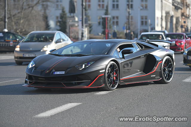 Lamborghini Aventador spotted in Warsaw, Poland