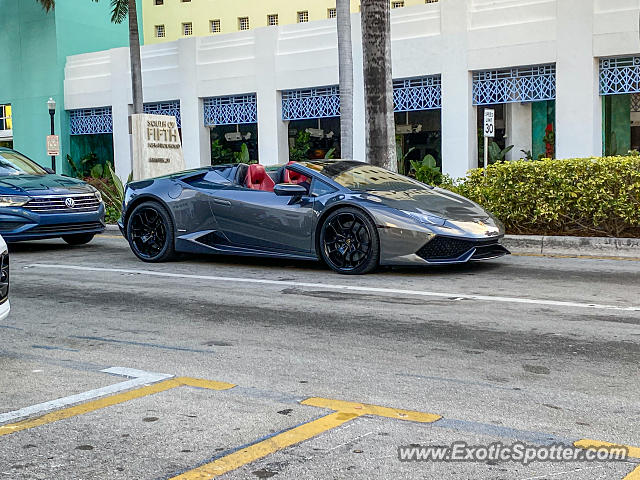 Lamborghini Huracan spotted in Miami Beach, Florida