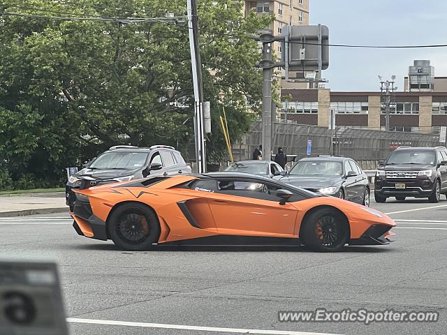Lamborghini Aventador spotted in Fort Lee, New Jersey
