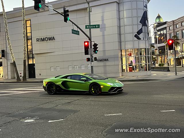 Lamborghini Aventador spotted in Beverly Hills, California