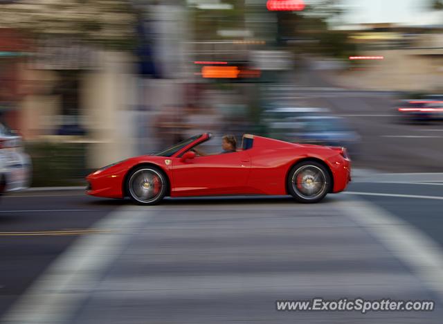 Ferrari 458 Italia spotted in Encinitas, California